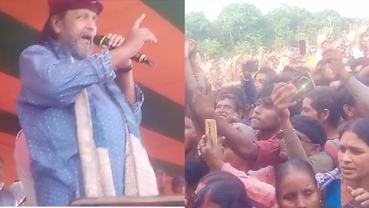 Mithun Chakraborty sought votes for the BJP candidate throug Mithun Chakraborty sought votes for the BJP candidate throug