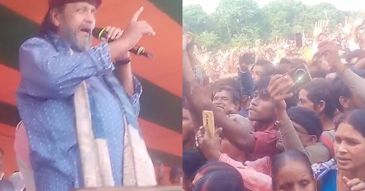 Mithun Chakraborty sought votes for the BJP candidate throug