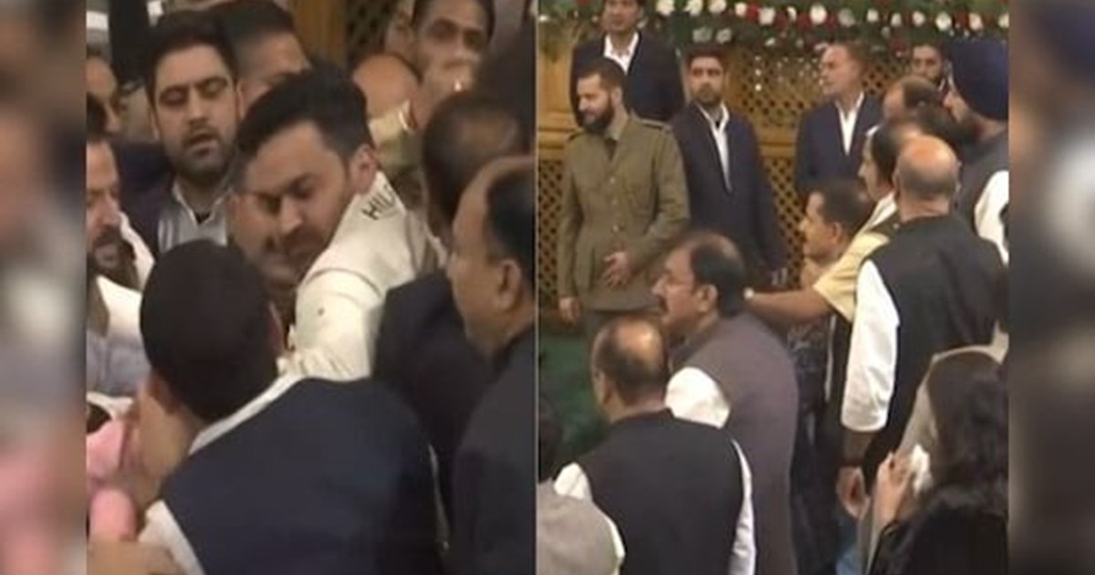 Ruckus and scuffle in Jammu Kashmir Assembly, 3 BJP MLAs inj