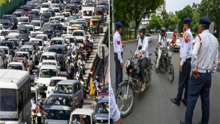 Bihar's traffic police is amazing! Car challan issued to bik