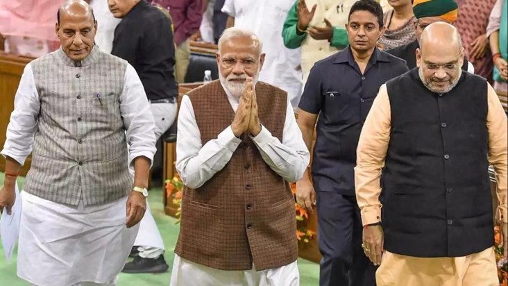 Modi, Amit Shah and Rajnath Singh's visit to Jharkhand, Sank Modi, Amit Shah and Rajnath Singh's visit to Jharkhand, Sank