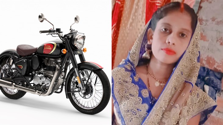 Bullet bike is heavy on wife, husband took a dangerous step