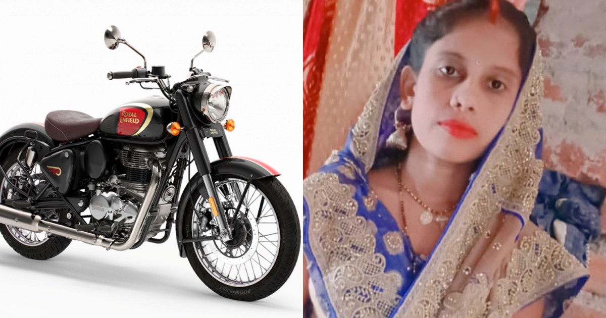 Bullet bike is heavy on wife, husband took a dangerous step