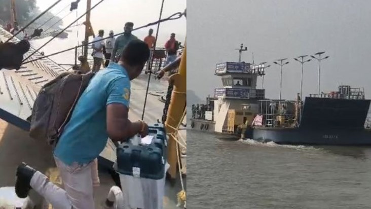 Polling parties were sent by steamer