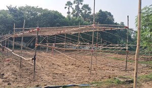 Preparations begin to celebrate the victory of strongman Anant Singh from Mokama seat.