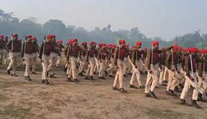 Gandhi Maidan turned into a cantonment for the swearing-in ceremony.
