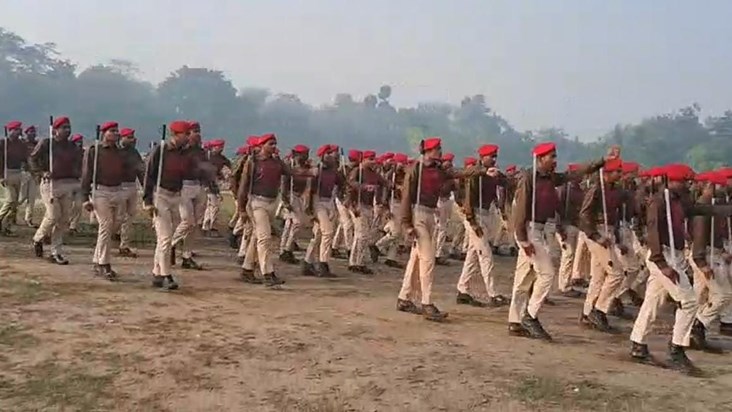 Gandhi Maidan turned into a cantonment for the swearing-in c