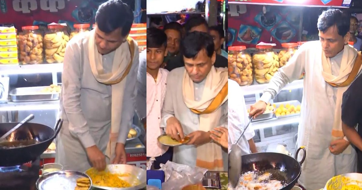 Minister of State for Home was seen making 'Kachdi' in Tejas