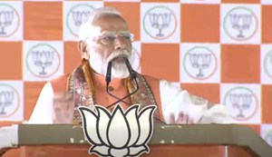 In Kaimur, PM Modi highlighted the importance of the district and also lashed out at the opposition.