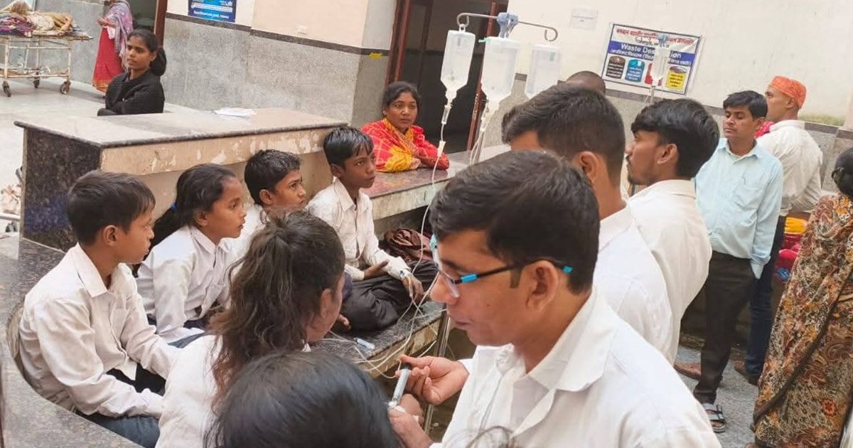 Half a dozen students injured in Nalanda school roof plaster