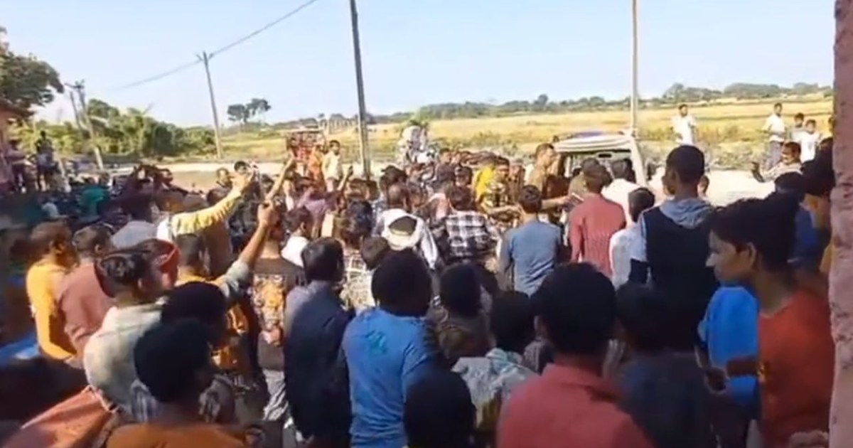 Villagers thrashed a teacher for indecent behavior with a st