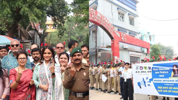 Patna is painted in the colours of democracy