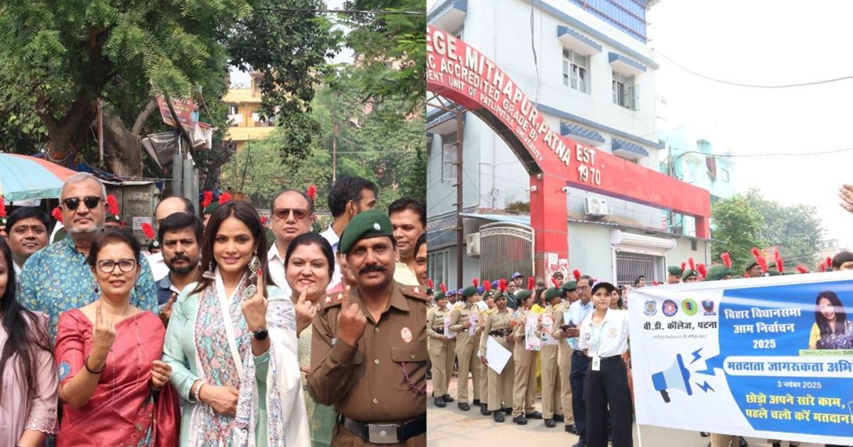Patna is painted in the colours of democracy