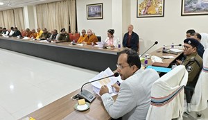 Preparations are in full swing for the International Tripitaka Chanting to be held at the Mahabodhi Temple from December 2.
