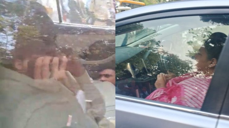 Tejashwi came out with his parents and sister for the first 