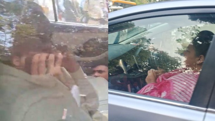 Tejashwi came out with his parents and sister for the first 