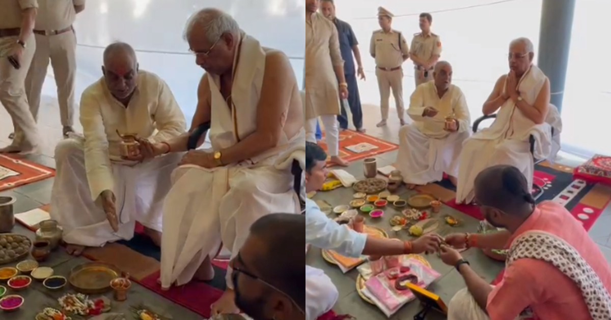 Governor reached Gaya, performed Pind Daan ritual for the pe