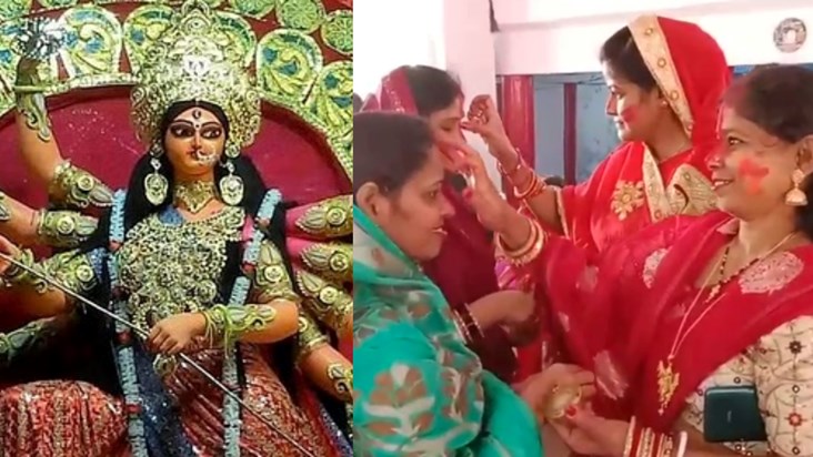 There was a lot of vermillion played on Vijayadashami, Mata 