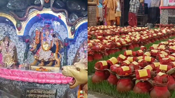 People from abroad also install Kalash on Durga Puja in Biha