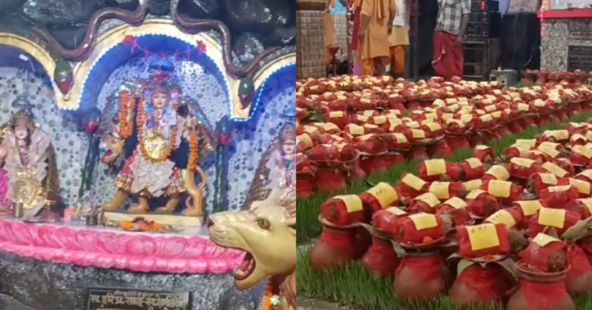 People from abroad also install Kalash on Durga Puja in Biha