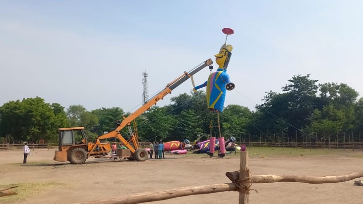 60 feet Ravana is ready in Gaya, grand preparation for the p
