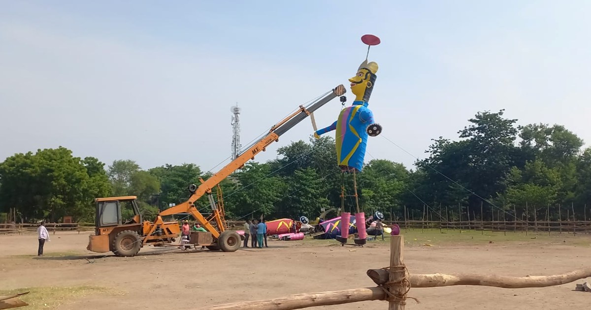 60 feet Ravana is ready in Gaya, grand preparation for the p