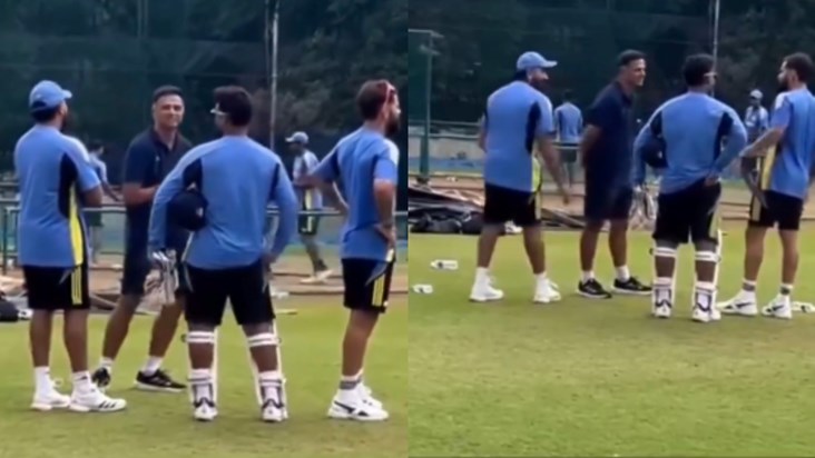 Rahul Dravid came to meet the Indian cricket team, a video s