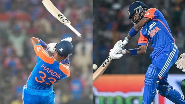 Hardik Pandya again looted the party, left the bat after hit Hardik Pandya again looted the party, left the bat after hit