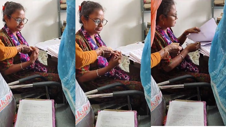 Video of a female supervisor taking bribe goes viral, DM ord Video of a female supervisor taking bribe goes viral, DM ord