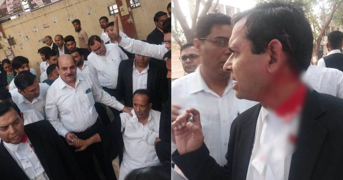 Lawyers surrounded the district judge in his chamber, police