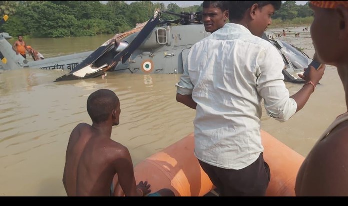 BREAKING - Air Force helicopter engaged in providing flood r