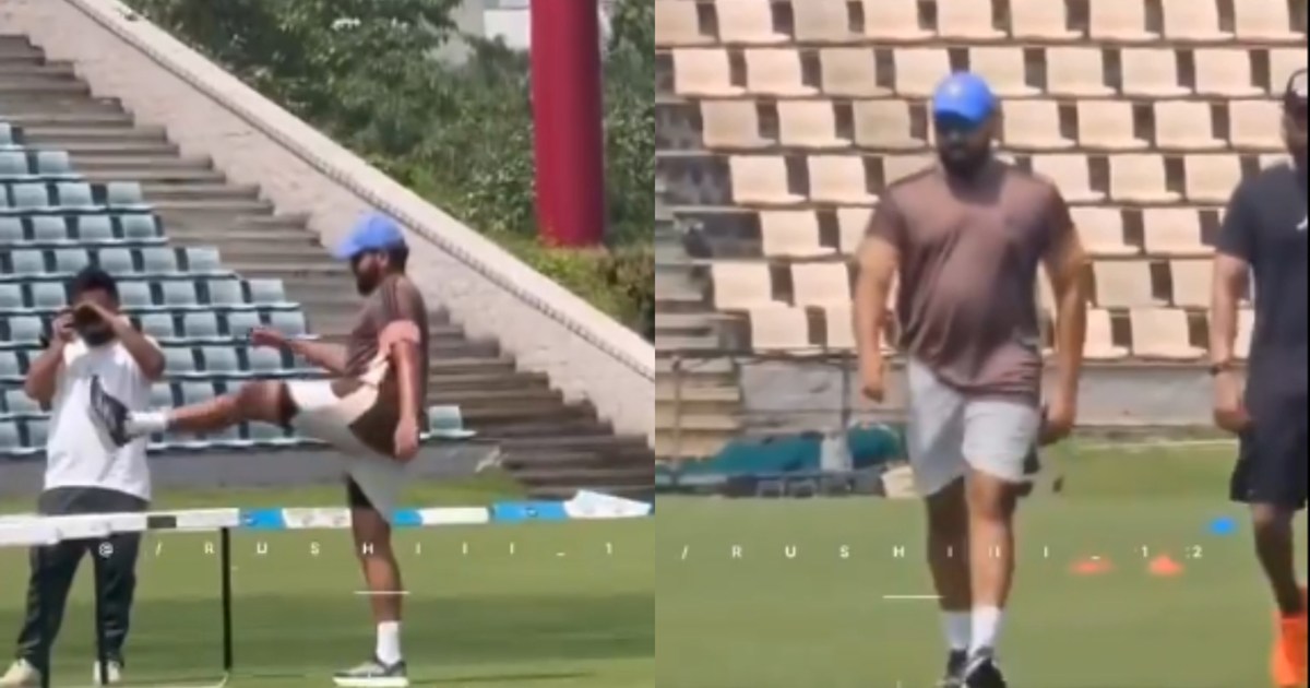 Rohit Sharma is preparing himself before the match against N