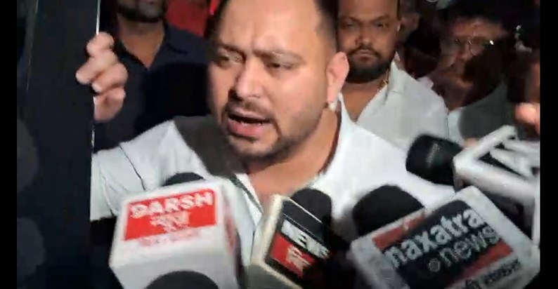 Neta prtipksh tejsvwi yadv bjp pr huye garm Neta prtipksh tejsvwi yadv bjp pr huye garm