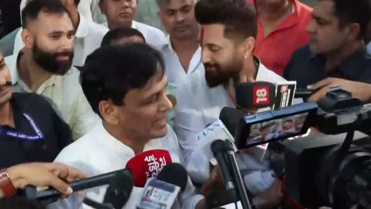 Nityanand Rai and Chirag Paswan emerged smiling after the me