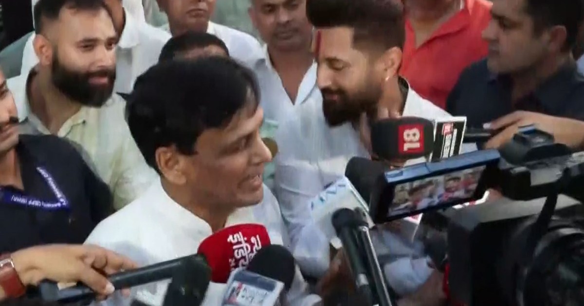 Nityanand Rai and Chirag Paswan emerged smiling after the me