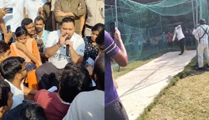 Tejashwi reached Moinul Haq Stadium to discuss elections among the youth.