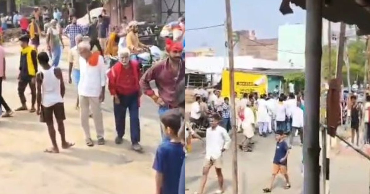 RJD candidate Lallu Mukhiya's convoy was pelted with stones