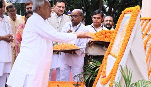 CM pays tribute to Father of the Nation Mahatma Gandhi and former Prime Minister Lal Bahadur Shastri on their birth anniversary