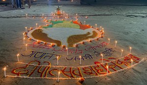 Paramilitary forces on election duty celebrated Diwali in a unique way. 