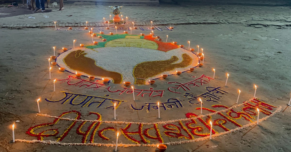 Paramilitary forces on election duty celebrated Diwali in a 