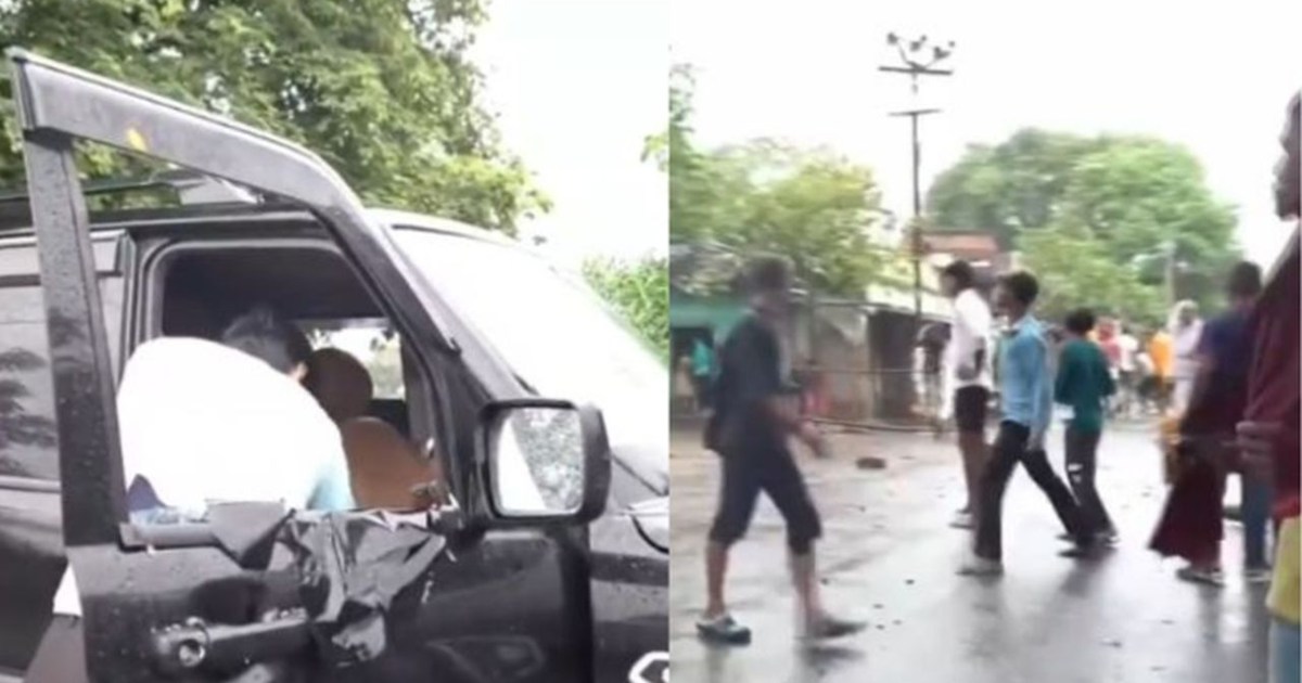 Stone pelting during Dularchand Yadav's funeral procession