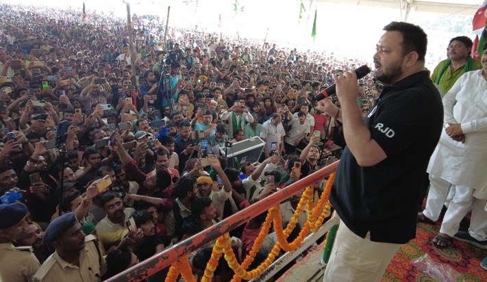 Tejaswi went a step ahead of MLC and gave a statement in Sim