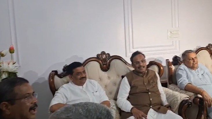 JDU-BJP leaders gathered at the Deputy CM's residence