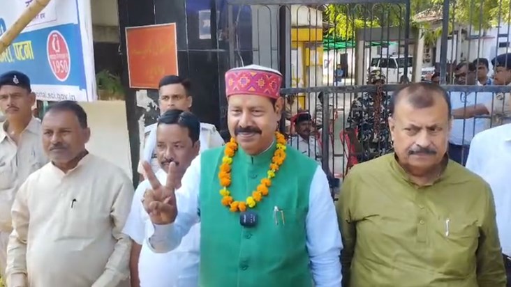 Bhai Virendra, three-time MLA from Maner, filed his nominati