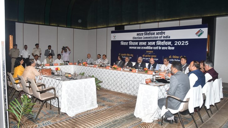 The commission reviewed the election preparations in Bihar.
