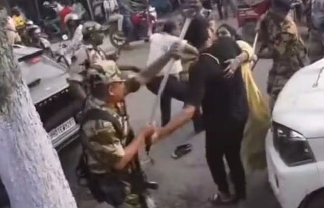 The inspector got angry when CRPF jawans stopped the car for