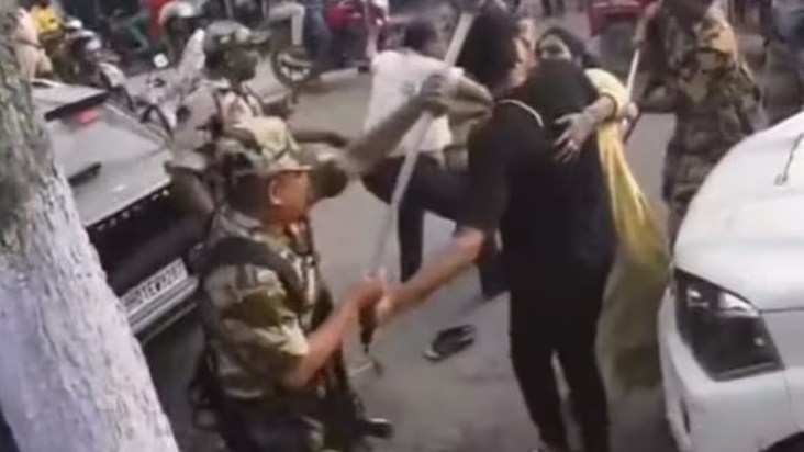 The inspector got angry when CRPF jawans stopped the car for