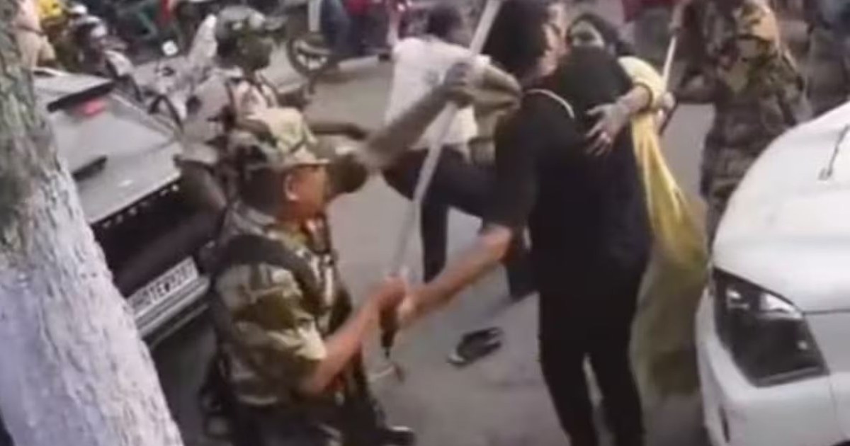 The inspector got angry when CRPF jawans stopped the car for