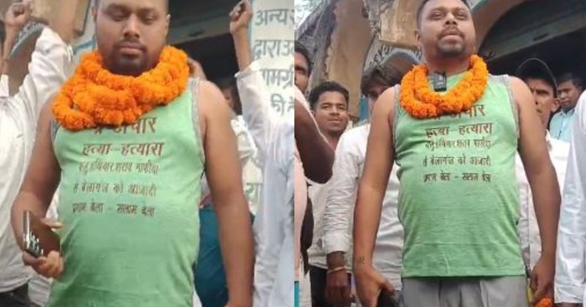 Candidate arrives in Gaya to file nomination in a unique sty