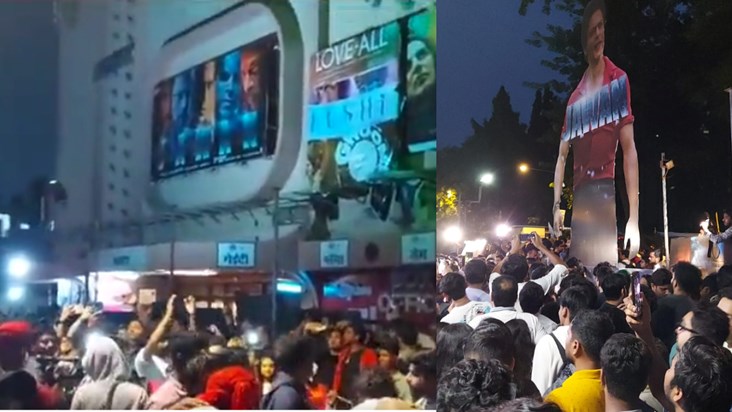 Fans reached the theater at 6 am to watch King Khan's 'Jawan Fans reached the theater at 6 am to watch King Khan's 'Jawan